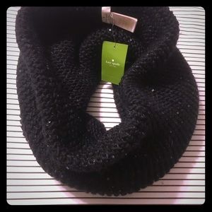 Kate Spade Chunky Scarf NWT Black sparkle